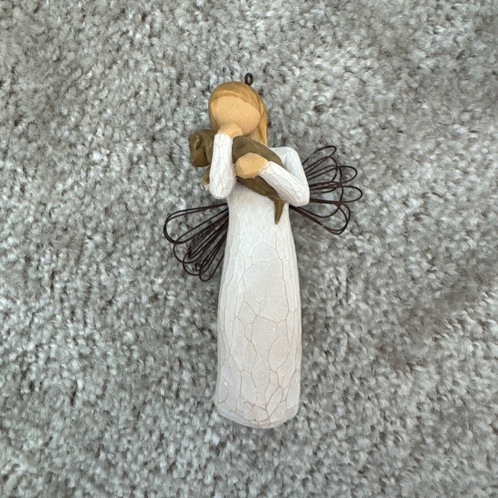 Willow Tree Angel of Friendship Figurine Girl Holding Puppy Dog